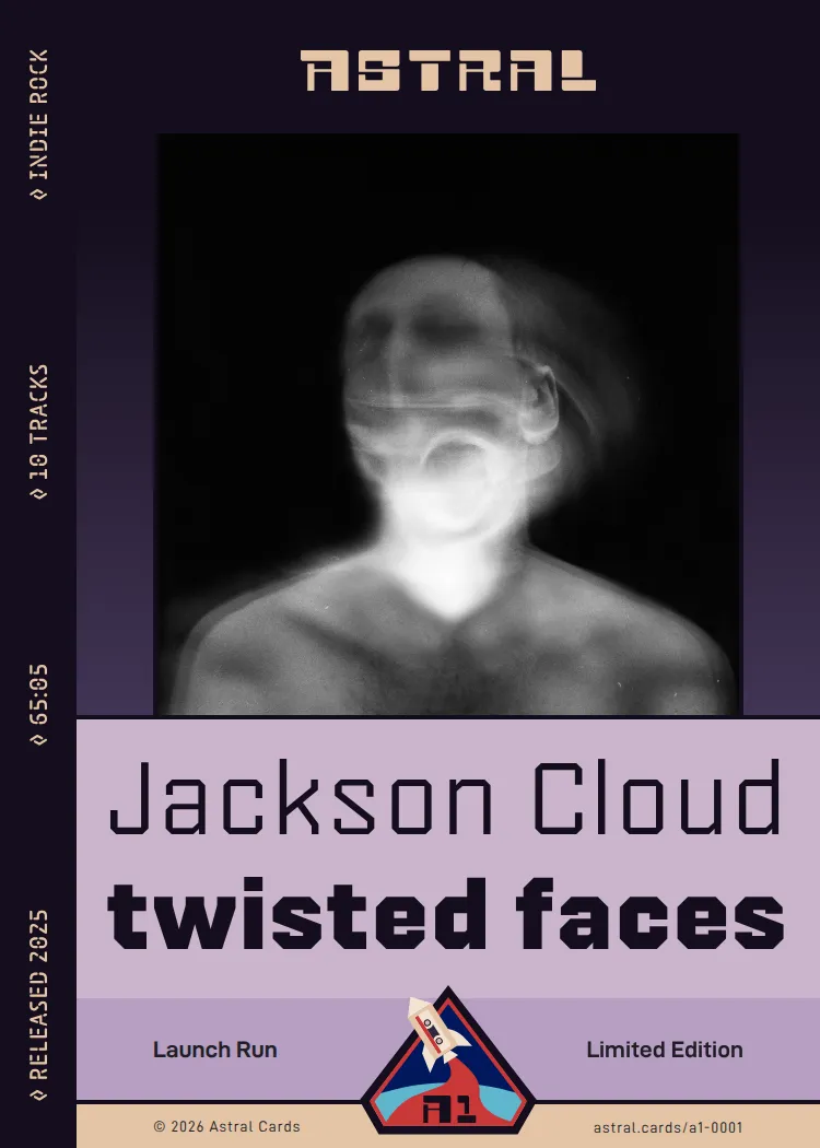 Astral album card — Twisted Faces by Jackson Cloud